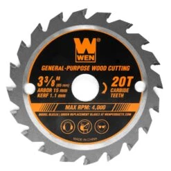 WEN BL0320 3-3/8-Inch 20-Tooth Professional Woodworking Saw Blade For Compact And Mini Circular Saws(Wen Bl0320 3 3 8 Inch 20 Tooth Professional Woodworking Saw Blade For Compact And Mini Circular Saws)