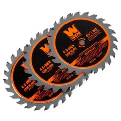 WEN BL0424 4-1/2-Inch 24-Tooth Woodworking Saw Blade For Compact And Mini Circular Saws, Three Pack(Wen Bl0424 4 1 2 Inch 24 Tooth Woodworking Saw Blade For Compact And Mini Circular Saws Three Pack)