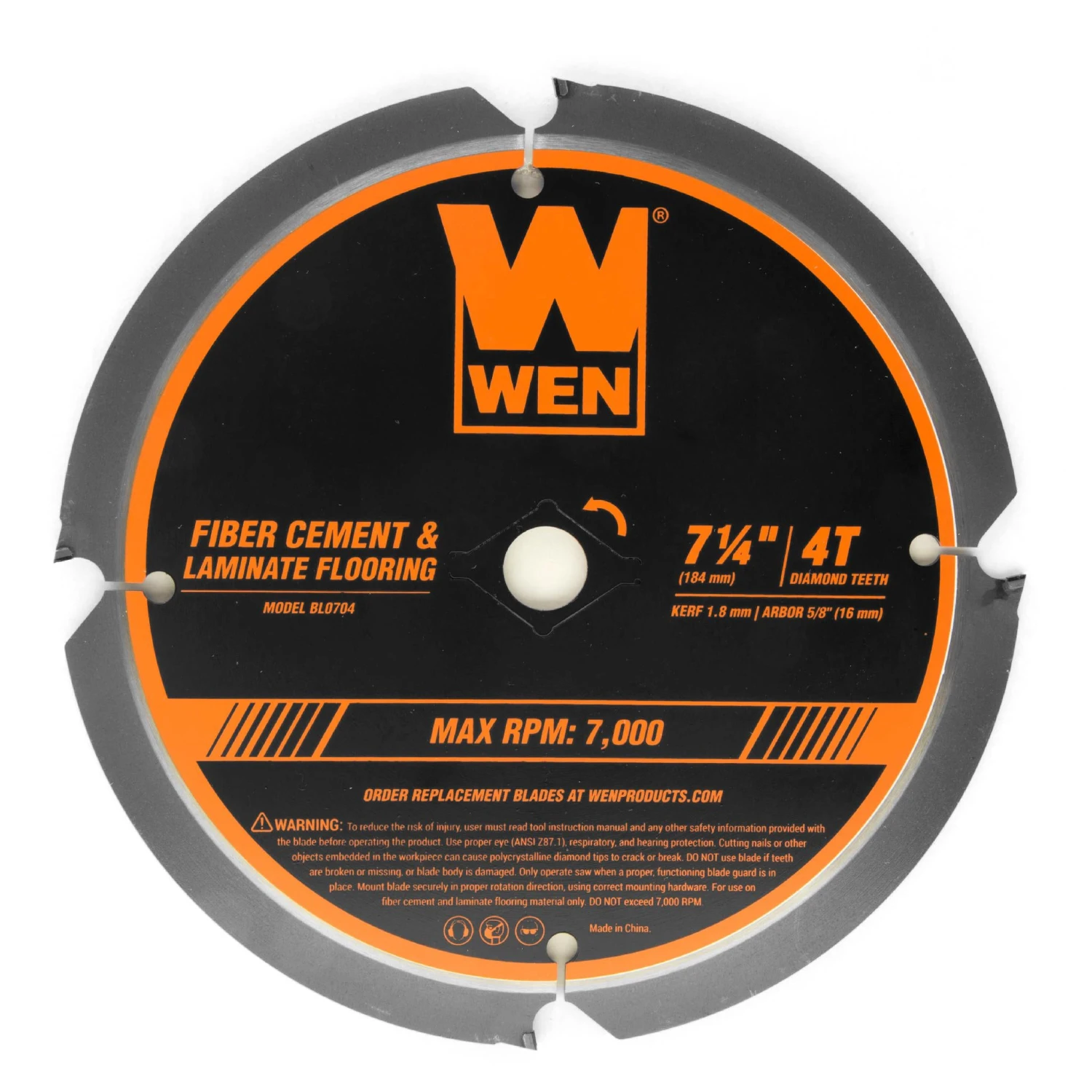 WEN BL0704 7-1/4-Inch 4-Tooth Diamond-Tipped (PCD) Professional Circular Saw Blade For Fiber Cement And Laminate Flooring(Wen Bl0704 7 1 4 Inch 4 Tooth Diamond Tipped Pcd Professional Circular Saw Blade For Fiber Cement And Laminate Flooring) 3 WEN BL0704 7-1/4-Inch 4-Tooth Diamond-Tipped (PCD) Professional Circular Saw Blade For Fiber Cement And Laminate Flooring(Wen Bl0704 7 1 4 Inch 4 Tooth Diamond Tipped Pcd Professional Circular Saw Blade For Fiber Cement And Laminate Flooring)