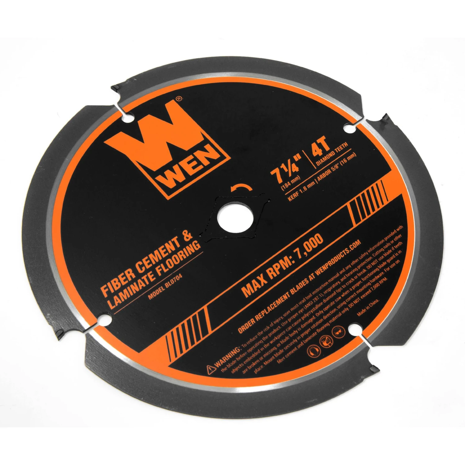 WEN BL0704 7-1/4-Inch 4-Tooth Diamond-Tipped (PCD) Professional Circular Saw Blade For Fiber Cement And Laminate Flooring(Wen Bl0704 7 1 4 Inch 4 Tooth Diamond Tipped Pcd Professional Circular Saw Blade For Fiber Cement And Laminate Flooring) 6 WEN BL0704 7-1/4-Inch 4-Tooth Diamond-Tipped (PCD) Professional Circular Saw Blade For Fiber Cement And Laminate Flooring(Wen Bl0704 7 1 4 Inch 4 Tooth Diamond Tipped Pcd Professional Circular Saw Blade For Fiber Cement And Laminate Flooring) - Image 4