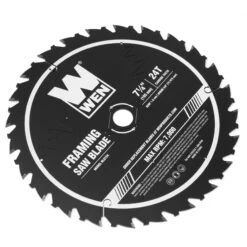 WEN BL0724 7.25-Inch 24-Tooth Carbide-Tipped Professional Framing Saw Blade For Miter Saws And Circular Saws(Bl0724 7 25 Inch 24 Tooth Carbide Tipped Professional Framing Saw Blade For Miter Saws And Circular Saws) -Wen Tools Sale BL0724.pt03