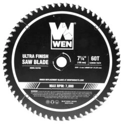 WEN BL0760 7.25-Inch 60-Tooth Carbide-Tipped Professional Ultra Fine-Finish Circular Saw Blade With Cool-Cut Coating(Bl0760 7 25 Inch 60 Tooth Carbide Tipped Professional Ultra Fine Finish Circular Saw Blade With Cool Cut Coating)