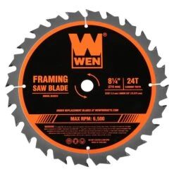 WEN BL0824 8.25-Inch 24-Tooth Carbide-Tipped Circular Saw Blade For Framing(Wen Bl0824 8 25 Inch 24 Tooth Carbide Tipped Circular Saw Blade For Framing)