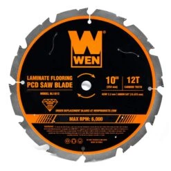 WEN BL1012 10-Inch 12-Tooth Diamond-Tipped (PCD) Professional Circular Saw Blade For Fiber Cement And Laminate Flooring(Wen Bl1012 10 Inch 12 Tooth Diamond Tipped Pcd Professional Circular Saw Blade For Fiber Cement And Laminate Flooring)