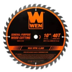 WEN BL1040 10-Inch 40-Tooth Carbide-Tipped Professional Woodworking Saw Blade For Miter Saws And Table Saws(Wen Bl1040 10 Inch 40 Tooth Carbide Tipped Professional Woodworking Saw Blade For Miter Saws And Table Saws)
