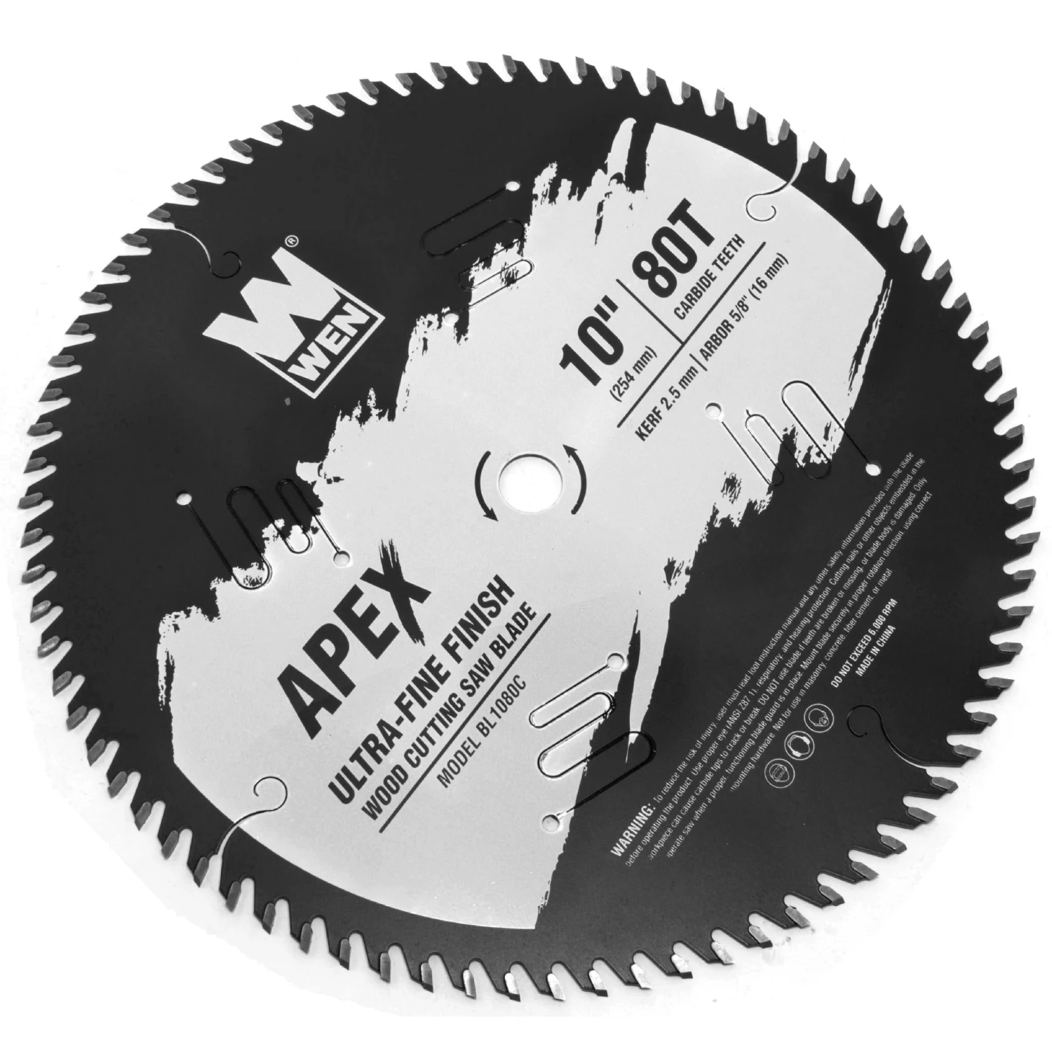 WEN BL1080C Apex 10-Inch 80-Tooth Carbide-Tipped Ultra-Fine-Finish Industrial-Grade Woodworking Saw Blade With Cool-Cut Coating(Wen Bl1080c Apex 10 Inch 80 Tooth Carbide Tipped Ultra Fine Finish Industrial Grade Woodworking Saw Blade With Cool Cut Coating) 6 WEN BL1080C Apex 10-Inch 80-Tooth Carbide-Tipped Ultra-Fine-Finish Industrial-Grade Woodworking Saw Blade With Cool-Cut Coating(Wen Bl1080c Apex 10 Inch 80 Tooth Carbide Tipped Ultra Fine Finish Industrial Grade Woodworking Saw Blade With Cool Cut Coating) - Image 4