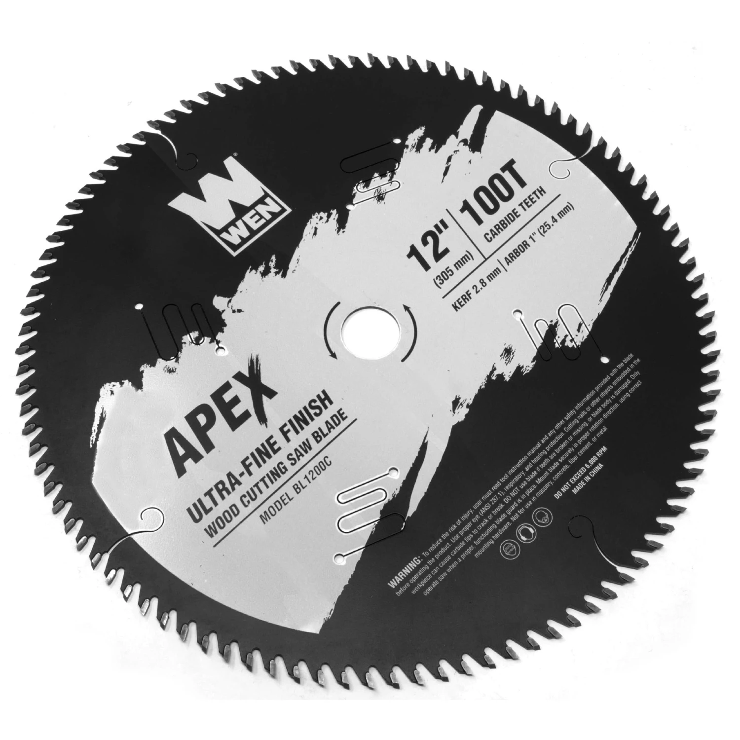 WEN BL1200C Apex 12-Inch 100-Tooth Carbide-Tipped Ultra-Fine-Finish Industrial-Grade Woodworking Saw Blade With Cool-Cut Coating(Wen Bl1200c Apex 12 Inch 100 Tooth Carbide Tipped Ultra Fine Finish Industrial Grade Woodworking Saw Blade With Cool Cut Coating) 6 WEN BL1200C Apex 12-Inch 100-Tooth Carbide-Tipped Ultra-Fine-Finish Industrial-Grade Woodworking Saw Blade With Cool-Cut Coating(Wen Bl1200c Apex 12 Inch 100 Tooth Carbide Tipped Ultra Fine Finish Industrial Grade Woodworking Saw Blade With Cool Cut Coating) - Image 4