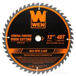 WEN BL1248 12-Inch 48-Tooth Carbide-Tipped Professional Woodworking Saw Blade For Miter Saws And Table Saws(Wen Bl1248 12 Inch 48 Tooth Carbide Tipped Professional Woodworking Saw Blade For Miter Saws And Table Saws)