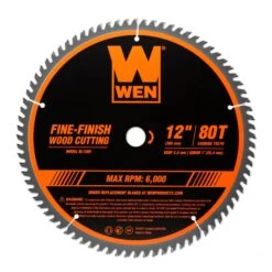 WEN BL1280 12-Inch 80-Tooth Fine-Finish Professional Woodworking Saw Blade For Miter Saws And Table Saws(Wen Bl1280 12 Inch 80 Tooth Fine Finish Professional Woodworking Saw Blade For Miter Saws And Table Saws)