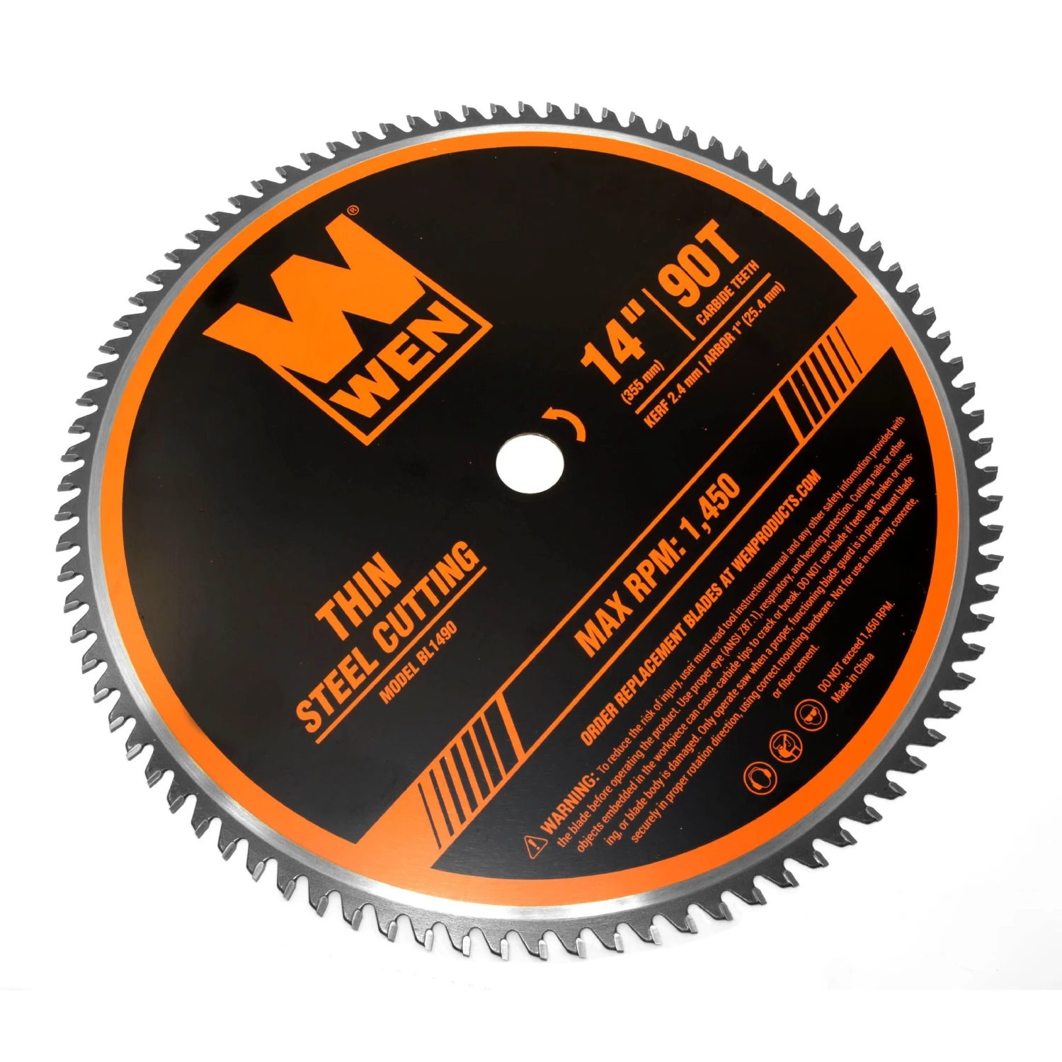WEN BL1490 14-Inch 90-Tooth Carbide-Tipped Professional Metal Saw Blade For Thin Steel Cutting(Wen Bl1490 14 Inch 90 Tooth Carbide Tipped Professional Metal Saw Blade For Thin Steel Cutting) 6 WEN BL1490 14-Inch 90-Tooth Carbide-Tipped Professional Metal Saw Blade For Thin Steel Cutting(Wen Bl1490 14 Inch 90 Tooth Carbide Tipped Professional Metal Saw Blade For Thin Steel Cutting) - Image 4