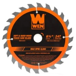 WEN BL6501 6.5-Inch 24-Tooth Carbide-Tipped Track Saw Blade(6 And A Half Inch 24 Tooth Carbide Tipped Track Saw Blade)