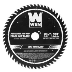 WEN BL6556 6.5-Inch 56-Tooth Carbide-Tipped Thin-Kerf Professional ATAFR Track Saw Blade With PTFE Coating(6 And A Half Inch 56 Tooth Carbide Tipped Thin Kerf Professional Atafr Track Saw Blade With Ptfe Coating)