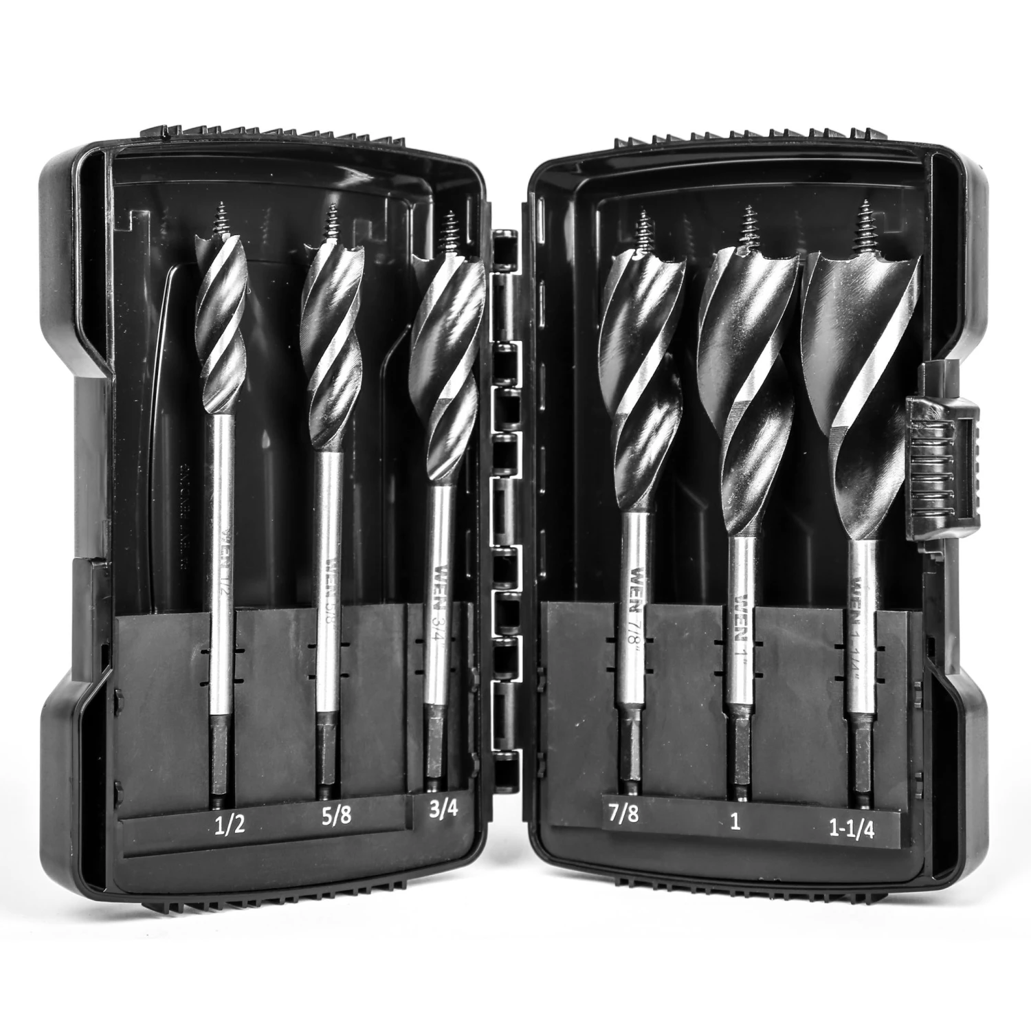 WEN DB613A 6-Piece Tri-Flute Auger Drill Bit Set With Carrying Case(Wen Db613a 6 Piece Tri Flute Auger Drill Bit Set With Carrying Case) 4 WEN DB613A 6-Piece Tri-Flute Auger Drill Bit Set With Carrying Case(Wen Db613a 6 Piece Tri Flute Auger Drill Bit Set With Carrying Case) - Image 2