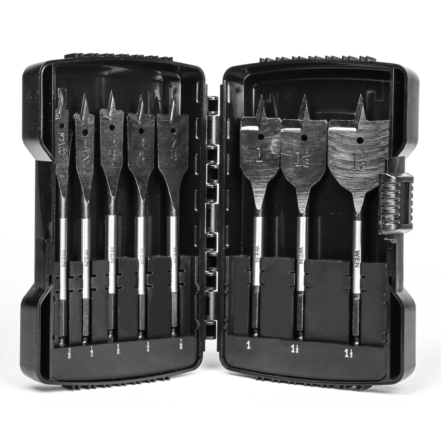 WEN DB818P 8-Piece 6-Inch Wood Spade Bit Set With Carrying Case(Wen Db818p 8 Piece 6 Inch Wood Spade Bit Set With Carrying Case) 4 WEN DB818P 8-Piece 6-Inch Wood Spade Bit Set With Carrying Case(Wen Db818p 8 Piece 6 Inch Wood Spade Bit Set With Carrying Case) - Image 2