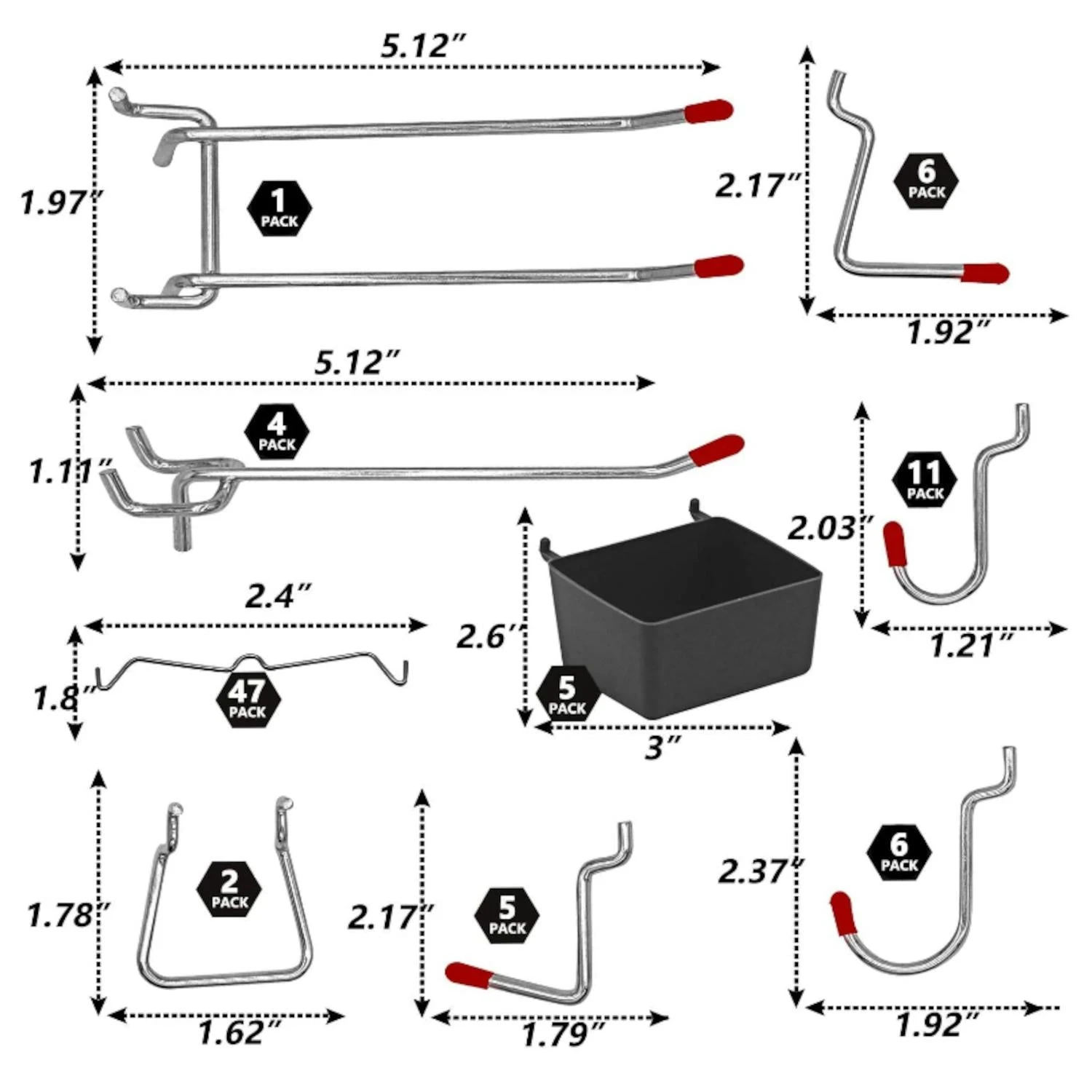 WEN WB114A Pegboard Accessory Kit, 114-Piece(Wen Wb114a Pegboard Accessory Kit 114 Piece) 4 WEN WB114A Pegboard Accessory Kit, 114-Piece(Wen Wb114a Pegboard Accessory Kit 114 Piece) - Image 2