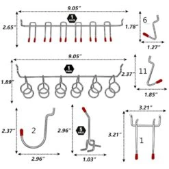 WEN WB114A Pegboard Accessory Kit, 114-Piece(Wen Wb114a Pegboard Accessory Kit 114 Piece) 7 WEN WB114A Pegboard Accessory Kit, 114-Piece(Wen Wb114a Pegboard Accessory Kit 114 Piece) -Wen Tools Sale WB114A.pt02