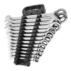 WEN WR131A 13-Piece Professional-Grade Ratcheting SAE Combination Wrench Set With Storage Rack(13 Piece Professional Grade Ratcheting Sae Combination Wrench Set With Storage Rack)