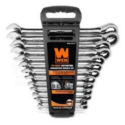 WEN WR131A 13-Piece Professional-Grade Ratcheting SAE Combination Wrench Set With Storage Rack(13 Piece Professional Grade Ratcheting Sae Combination Wrench Set With Storage Rack) -Wen Tools Sale WR131A.pt03