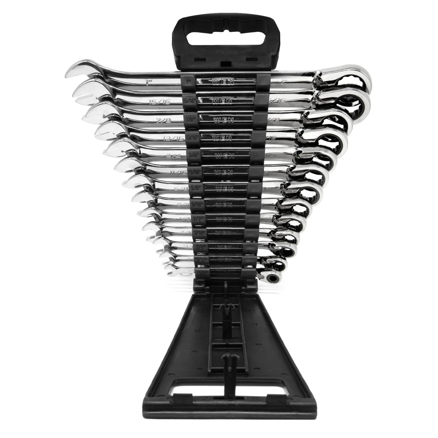 WEN WR132 13-Piece Professional-Grade Reversible Ratcheting SAE Combination Wrench Set With Storage Rack(Wen Wr132 13 Piece Professional Grade Reversible Ratcheting Sae Combination Wrench Set With Storage Rack) 5 WEN WR132 13-Piece Professional-Grade Reversible Ratcheting SAE Combination Wrench Set With Storage Rack(Wen Wr132 13 Piece Professional Grade Reversible Ratcheting Sae Combination Wrench Set With Storage Rack) - Image 3