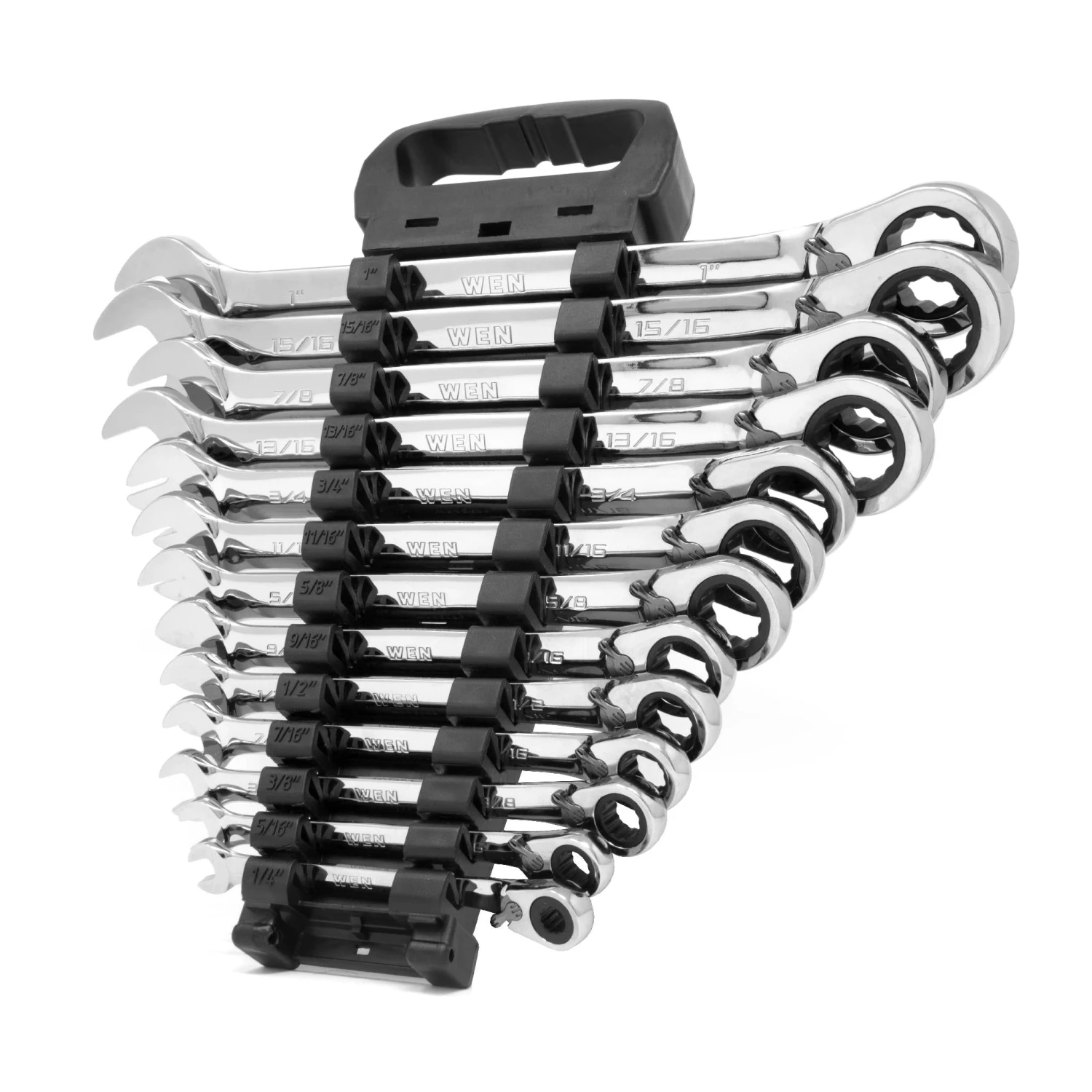 WEN WR132A 13-Piece Professional-Grade Reversible Ratcheting SAE Combination Wrench Set With Storage Rack(13 Piece Professional Grade Reversible Ratcheting Sae Combination Wrench Set With Storage Rack) 3 WEN WR132A 13-Piece Professional-Grade Reversible Ratcheting SAE Combination Wrench Set With Storage Rack(13 Piece Professional Grade Reversible Ratcheting Sae Combination Wrench Set With Storage Rack)