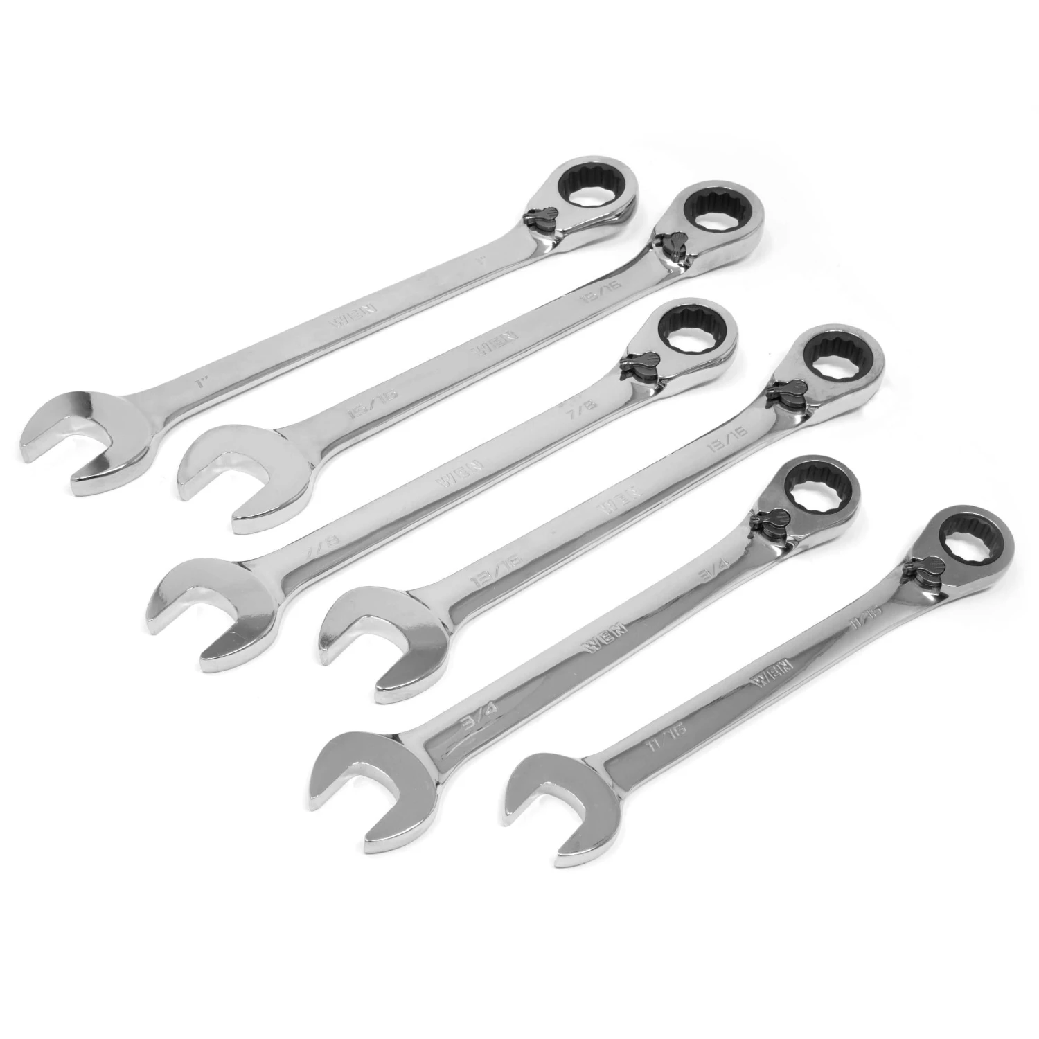 WEN WR132A 13-Piece Professional-Grade Reversible Ratcheting SAE Combination Wrench Set With Storage Rack(13 Piece Professional Grade Reversible Ratcheting Sae Combination Wrench Set With Storage Rack) 7 WEN WR132A 13-Piece Professional-Grade Reversible Ratcheting SAE Combination Wrench Set With Storage Rack(13 Piece Professional Grade Reversible Ratcheting Sae Combination Wrench Set With Storage Rack) - Image 5