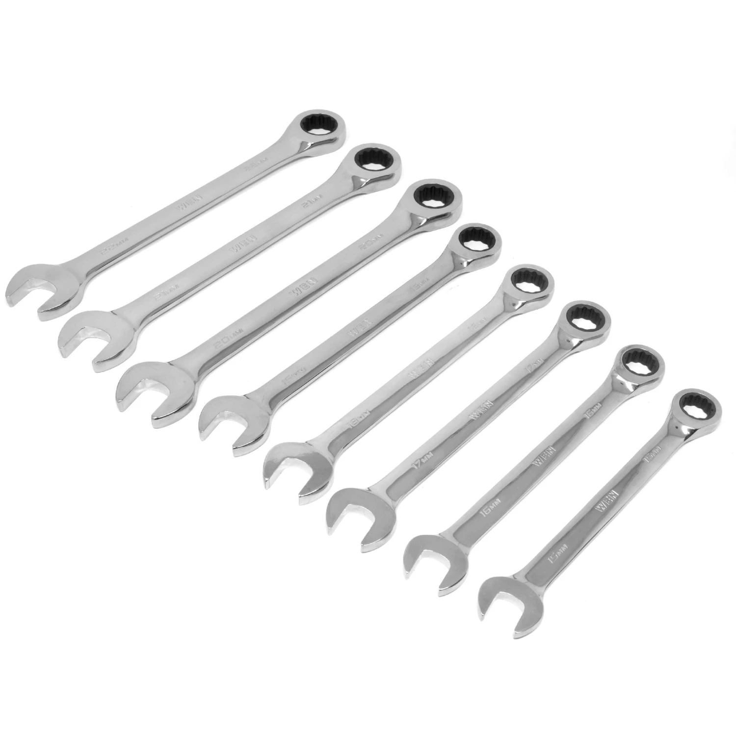 WEN WR161M 16-Piece Professional-Grade Ratcheting Metric Combination Wrench Set With Storage Pouch(16 Piece Professional Grade Ratcheting Metric Combination Wrench Set With Storage Pouch) 4 WEN WR161M 16-Piece Professional-Grade Ratcheting Metric Combination Wrench Set With Storage Pouch(16 Piece Professional Grade Ratcheting Metric Combination Wrench Set With Storage Pouch) - Image 3