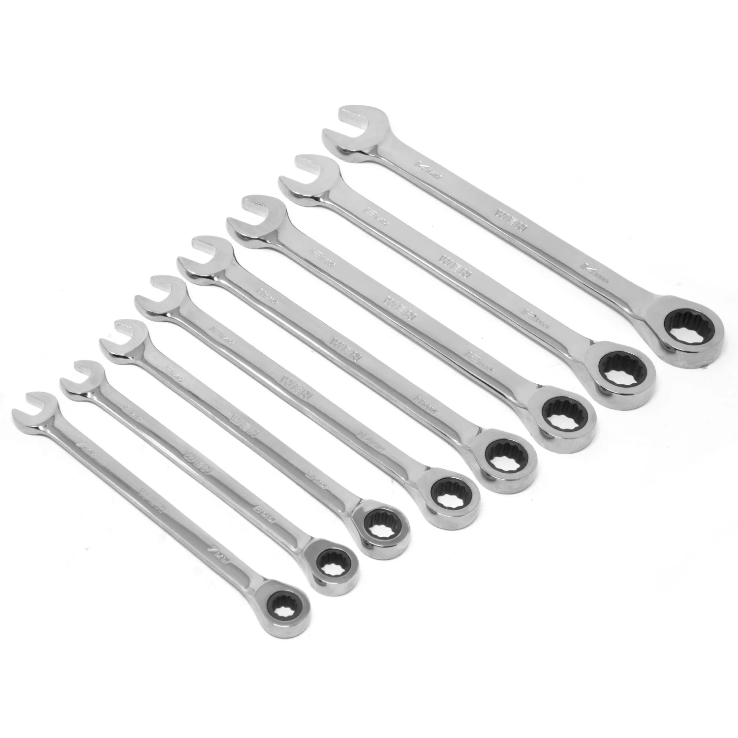 WEN WR161M 16-Piece Professional-Grade Ratcheting Metric Combination Wrench Set With Storage Pouch(16 Piece Professional Grade Ratcheting Metric Combination Wrench Set With Storage Pouch) 5 WEN WR161M 16-Piece Professional-Grade Ratcheting Metric Combination Wrench Set With Storage Pouch(16 Piece Professional Grade Ratcheting Metric Combination Wrench Set With Storage Pouch) - Image 4