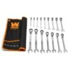 WEN WR162M 16-Piece Professional-Grade Reversible Ratcheting Metric Combination Wrench Set With Storage Pouch(16 Piece Professional Grade Reversible Ratcheting Metric Combination Wrench Set With Storage Pouch) -Wen Tools Sale WR162M.main